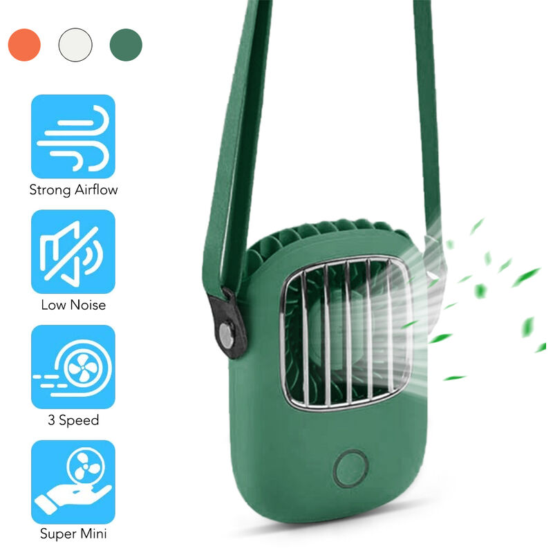 

Mini ventilador portatil USB recargable de mano, ventilador de refrigeracion con clip de escritorio con velocidad de viento ajustable,Verde