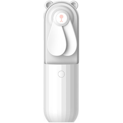 Mini ventilador portátil, ventilador de bolsillo recargable por USB, ventilador silencioso 24 horas de tiempo de trabajo, función de banco de energía, blanco