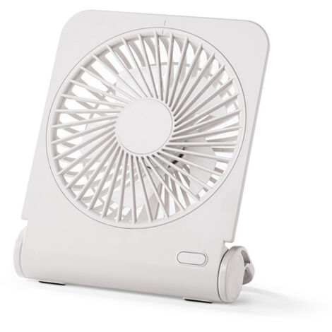 Mini ventilador portátil, ventilador USB, recargable, 4 velocidades, ventilador de escritorio, 220° silencioso para oficina, dormitorio, viajes, camping, blanco