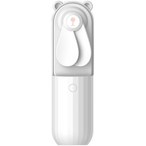 Mini ventilador portátil, ventilador USB recargable de mano, ventilador silencioso, función en camping, viaje de oficina colocado verticalmente (blanco)