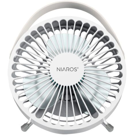 Mini ventilador sobremesa USB Tapri Ø14cm 5W Blanco