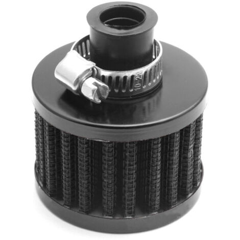 Mini ventilador turbo de 12 mm para ventilación del cárter de coche y motocicleta, color negro