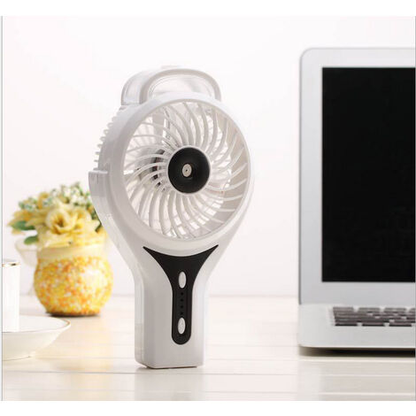 Mini ventilateur bleu brumisateur portable jet deau porte cles