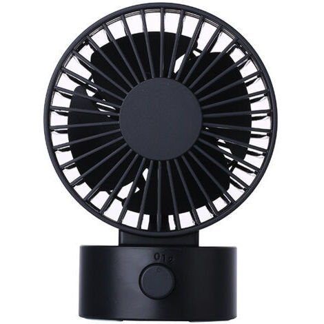 Mini ventilateur de bureau silencieux, ventilateur USB portable personnel pour bureau, maison, bureau et chambre - Noir