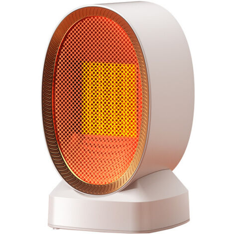 Mini ventilateur de chauffage d'air chauffage de bureau radiateur chauffage chambre d'hiver PTC chauffage (blanc) 1pc