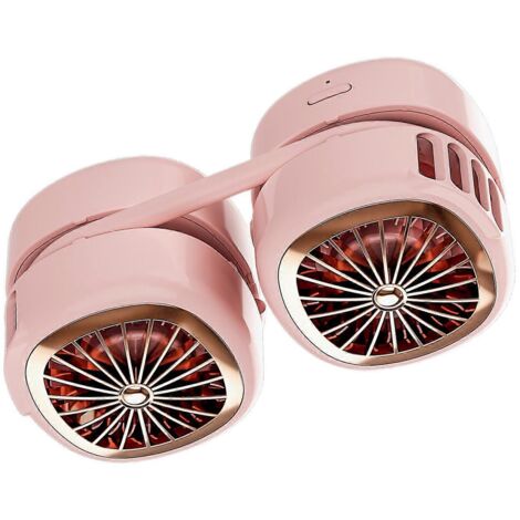 Mini ventilateur de cou rechargeable USB-C, charge rapide, 1800 mAh, silencieux, à suspendre autour du cou