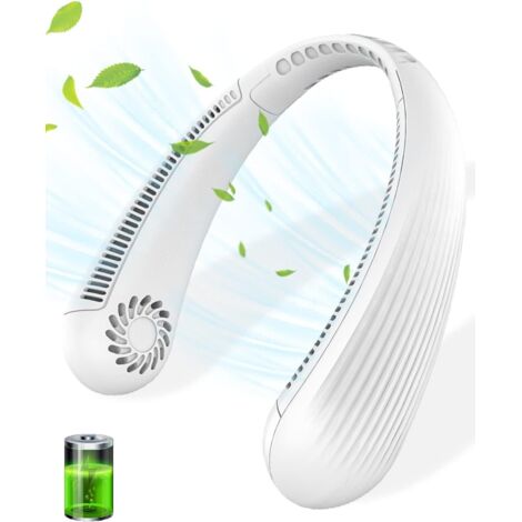 Mini ventilateur de cou, ventilateur de cou USB portable sans lame batterie cou ventilateur de poche sans fil, petit personnel 3 vitesses mains libres ventilateur de cou pour bureau/voyage/camping bla