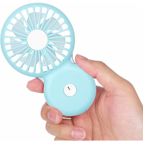 Mini ventilateur de poche personnel, mini ventilateur de collier USB portable avec veilleuses à LED, ventilateur de refroidissement mains libres, rechargeable, vitesse réglable, pour les voyages, l'ex