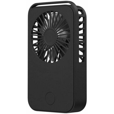 Mini Ventilateur De Poche Usb Rechargeable, Noir