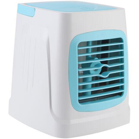 Mini ventilateur de refroidissement portatif d'humidificateur de refroidisseur d'air de LED d'usb multifonction pour le bureau de chambre à coucher à la maison (bleu)