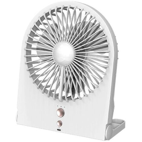 Mini ventilateur de table multifonction, mini ventilateur de bureau rechargeable avec ventilation puissante