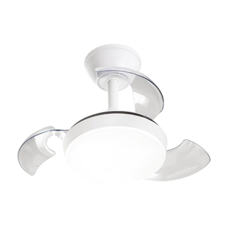 Perenz - Ventilateur plafond 7169B ct blanc d.56 cm, 3 pales rétractables, moteur dc 24W, 6 vitesses, lumière intégrée