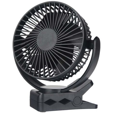 Ventilateur à Clip 12000 MAh 8,5" – Rechargeable, Télécommande, Lumière LED, 5 Vitesses + Minuterie, Idéal Poussette, Bureau, Camping