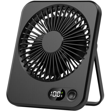 Mini ventilateur portatif, ventilateur de table puissant à boucle, petit ventilateur USB portable rechargeable à 3 vitesses pour une utilisation intérieure et extérieure (blanc)