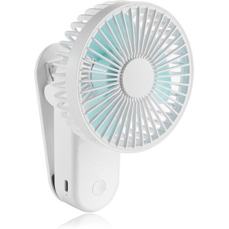 Mini ventilateur USB portable avec batterie rechargeable, 3 vitesses, double bureau personnel pour la maison, l'extérieur et le camping