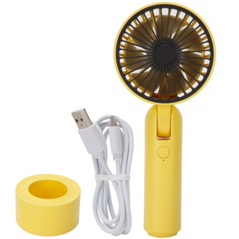 Mini-Ventilator mit 180°-Drehung – Verstellbarer Ventilator für den Sommer – Gelb