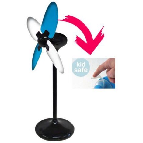 MINI VENTILATORE DA TAVOLO SCRIVANIA CON PALE ANTI INFORTUNIO ATTACCO USB (34505)