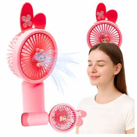 Mini ventilatore portatile da viaggio Kuromi per bambini, ventilatore USB