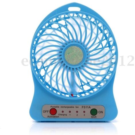 MINI VENTILATORE PORTATILE 3 VELOCITA/' USB O BATTERIE VENTOLE UFFICIO CASA AUTO