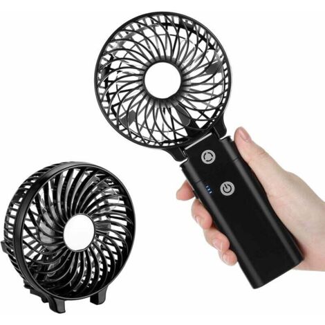 Mini ventilatore portatile, ventilatore da scrivania pieghevole, con funzione di alimentazione mobile da 5200 mAh, ventilatore USB per casa, ufficio, viaggio