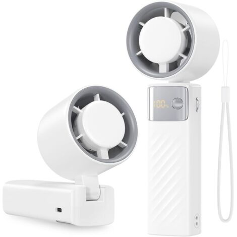 Mini ventilatore portatile - Ventilatore USB da 4000 mAh, 1-199 velocità, pieghevole a 115°, piccolo ventilatore tascabile ricaricabile, mini ventilatore da tavolo portatile wireless, per casa, uffici