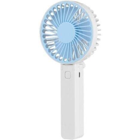 Mini ventilatore tascabile ricaricabile, pieghevole e portatile con clip da cintura per viaggi, ufficio, casa, camera da letto, blu