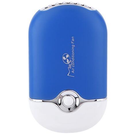 Mini ventilatore USB con batteria al litio integrata, ventilatore da viaggio ricaricabile, purificatore d'aria, umidificatore F015, blu