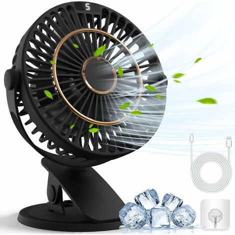 Mini Ventilatore USB da Tavolo a 4 Velocità Portatile Silenzioso, Rota –