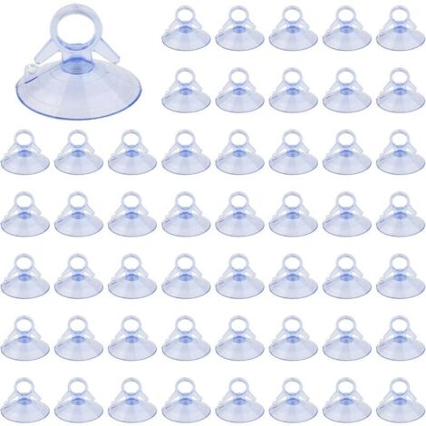 Mini ventose da 45 mm, 50 pezzi, ventose per carrozzeria, ventose in plastica PVC senza ganci, ventose in gomma trasparente, ventose ad alta adesione per auto, campeggio e visiere parasole