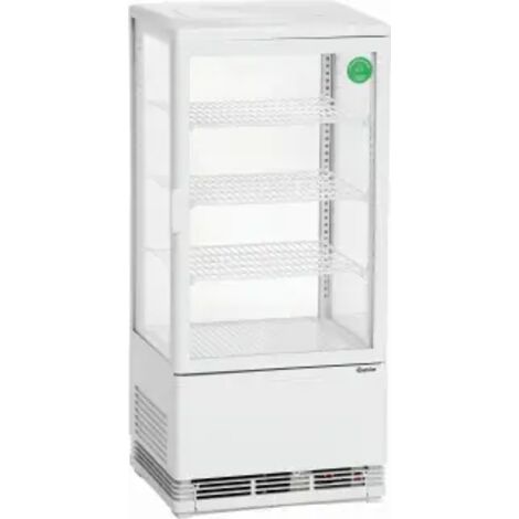 Mini Vitrine Réfrigérée 4 faces à Poser - Blanche 78 litres - Bartscher