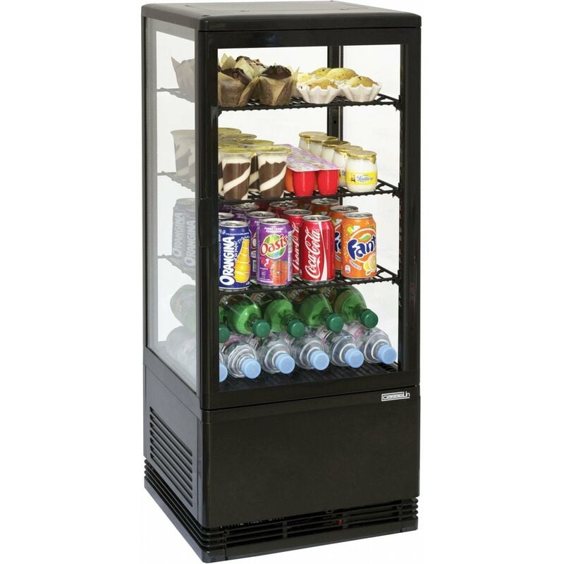 Casselin - Mini vitrine réfrigérée positive 78 litres noire