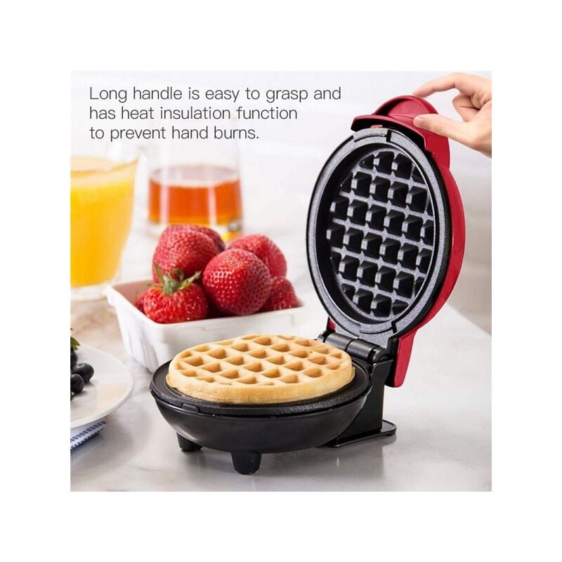Image of Trade Shop - Mini Waffle Maker Macchina Antiaderente Per Waffle Cialde Frittelle 350w Q-hb66