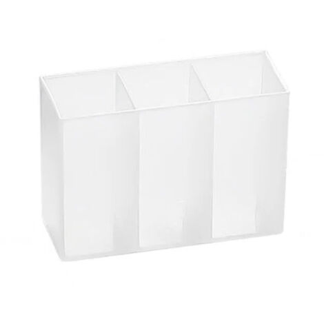 Mini Wall Mount Storage Box 3 Compartment Self Adhesive Transparent Punch Free Organizer Box for Home Bathroom