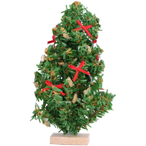 Mini-Weihnachtsbaum im Maßstab 1:12, realistische 12 cm große Puppenhausdekoration