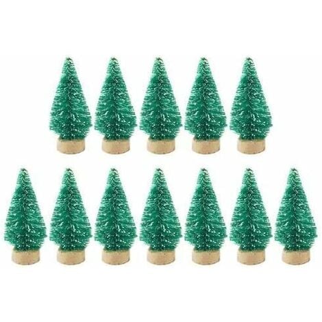 20 Stück Puppenhaus Miniatur Weihnachtsbaum Festival Dekorationen grün 