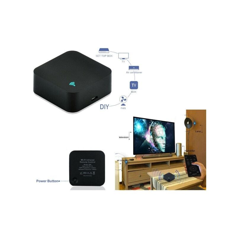Image of Trade Shop Traesio - Trade Shop - Mini Wifi Ir Remote Control Smart Tv Condizionatori Alexa Google Assist S06