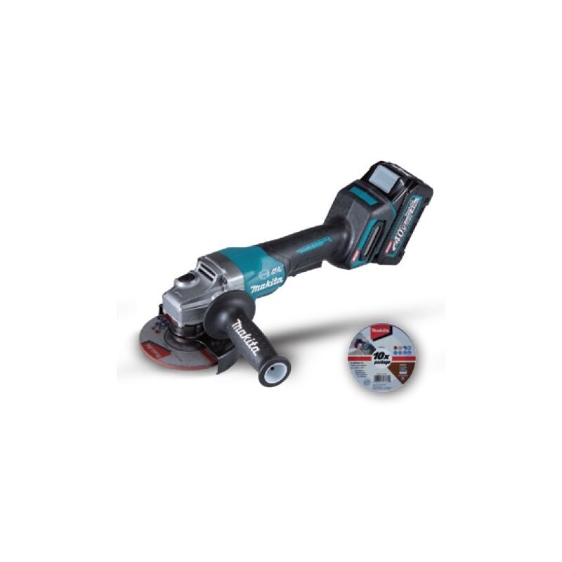 

Makita - Miniamoladora angular BL 40Vmáx XGT 125 mmGA013GM201 PRK00365 + 10 discos