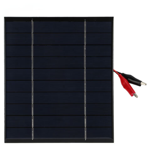 Miniatur-2,5-W-5-V-Polykristallin-Solarpanel, DIY-Modul mit Krokodilklemmen für Elektronikprojekte