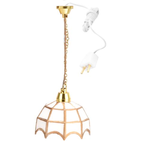 Miniatur-Deckenleuchte im Maßstab 1:12 für Puppenhäuser, elegante Dekoration, 12 V