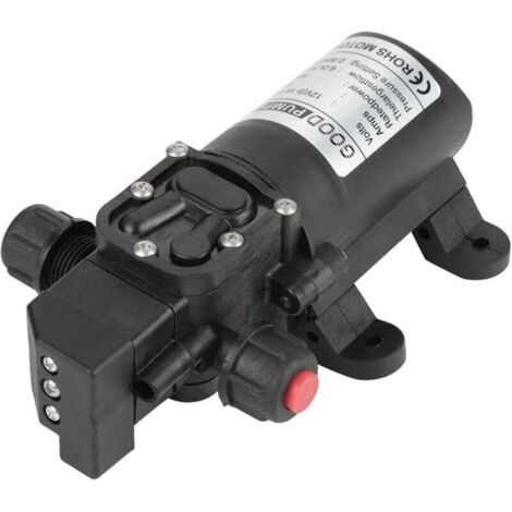 Miniatur-Elektromembranpumpe 12V/24V – Hochdruck-Selbstansaugpumpe, automatischer Schutz, einstellbare Fördermenge bis zu 6 l/min, für Wasch-, Sprüh- und Wassersysteme.