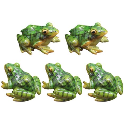 Miniatur-Froschfiguren aus Kunstharz, Tierdekoration für Garten, Terrasse oder Innenräume