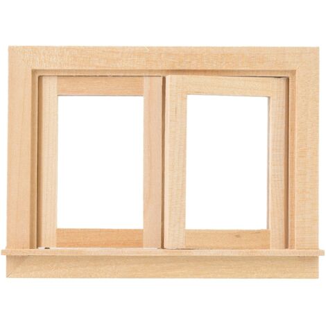 Miniatur-Holzfenster für Puppenhäuser im Maßstab 1:12 – Dekoratives Zubehör