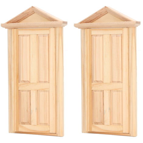 Miniatur-Holztüren für Puppenhäuser im Maßstab 1:12, dekorative Accessoires für Weihnachten und kreative DIY-Projekte.