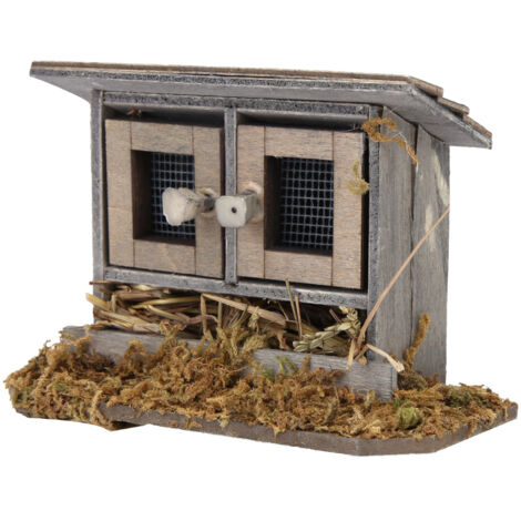 Miniatur-Hühnerstall für Puppenhäuser im Maßstab 1:12, Dekoratives Zubehör