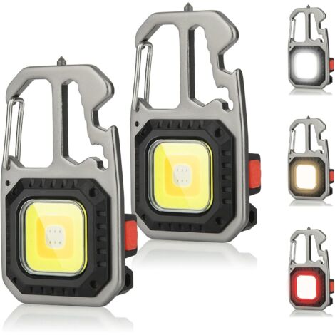 Miniatur-LED-Arbeitsleuchte mit sieben Modi und USB-Anschluss für Camping, Multifunktionswerkzeug mit Magnet und Flaschenöffner