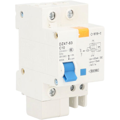 Miniatur-Leistungsschalter 1P+N 10A 30mA 230/400V 6000A für den Hausgebrauch
