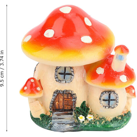 Miniatur-Pilzhaus aus Kunstharz für Puppenhäuser und Feengärten [Statue, Fee, Puppenhaus] Miniatur-Pilzhaus aus Kunstharz für Feengärten