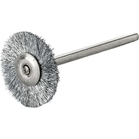 Miniatur-Rundbürste Edelstahl gew. 22x0,1mm Lessmann