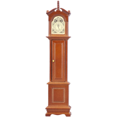 Miniatur-Standuhr aus Holz für Puppenhäuser im Maßstab 1:12 – Modellmöbel-Accessoire