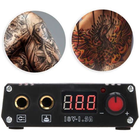 Miniatur-Tattoo-Netzteil mit zwei Betriebsmodi, 100–240 V, professioneller europäischer Stecker